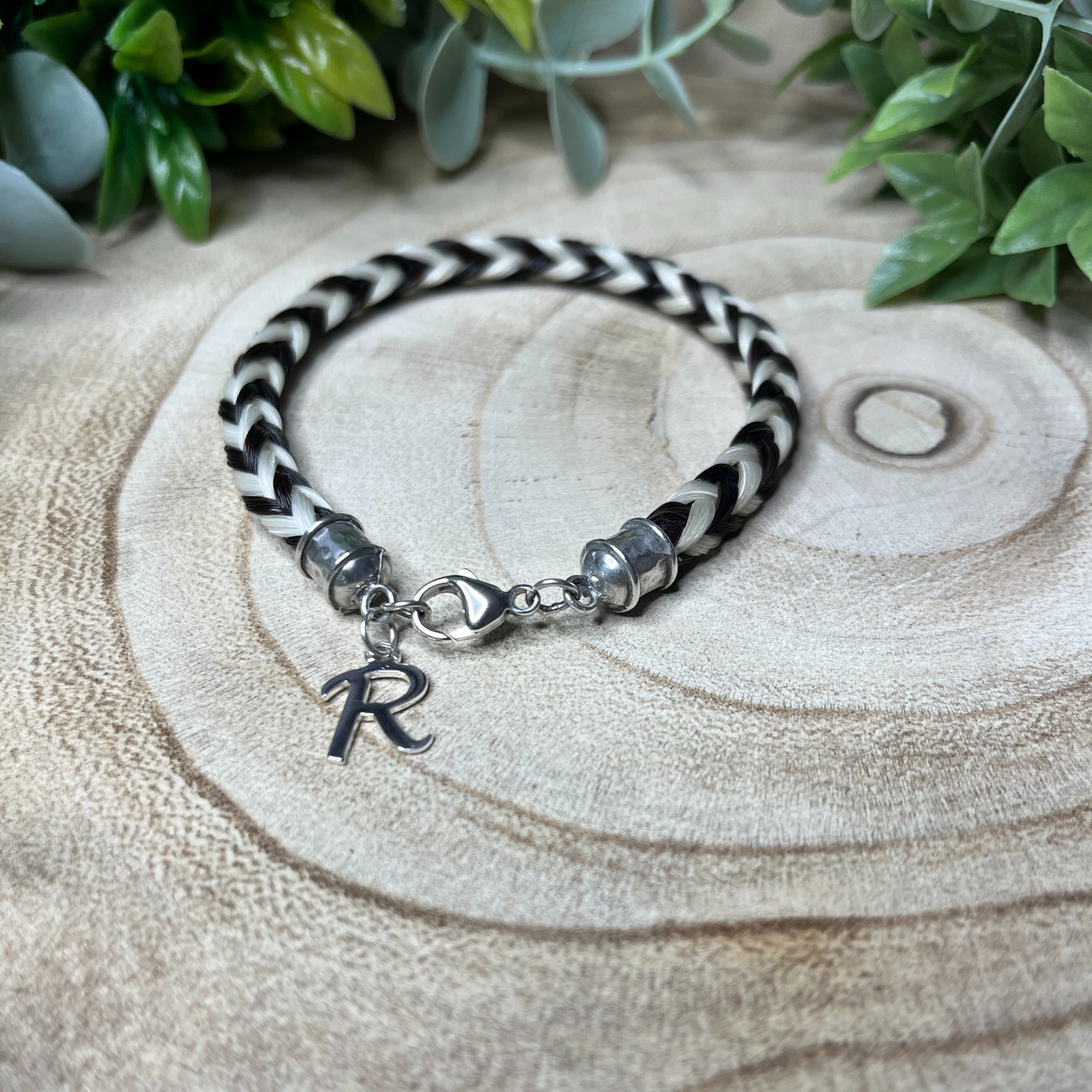 Braided Horse Hair Bracelet - Sterling Silver Equestrian Keepsake