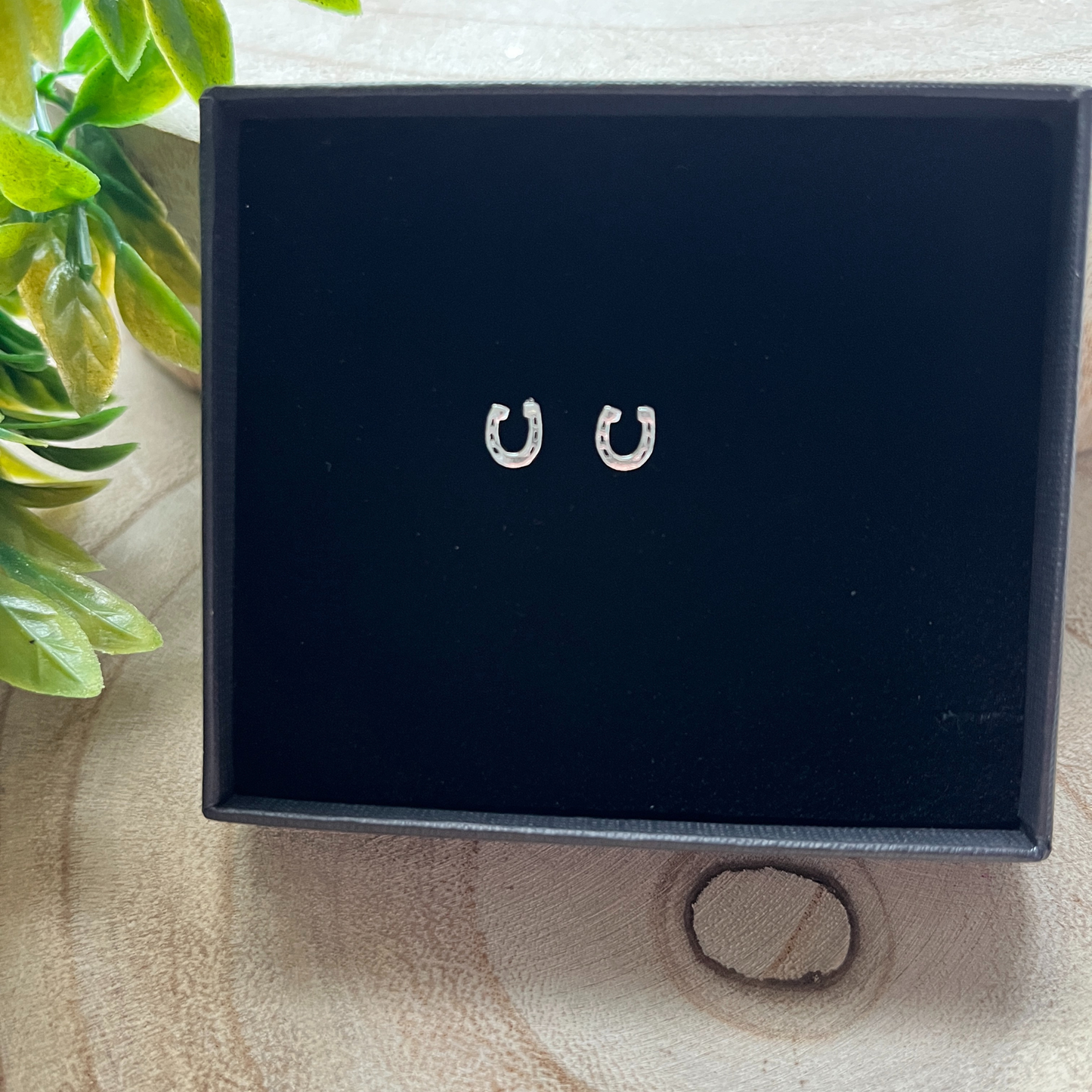 Pair of Sterling Silver Horseshoe Ear Studs