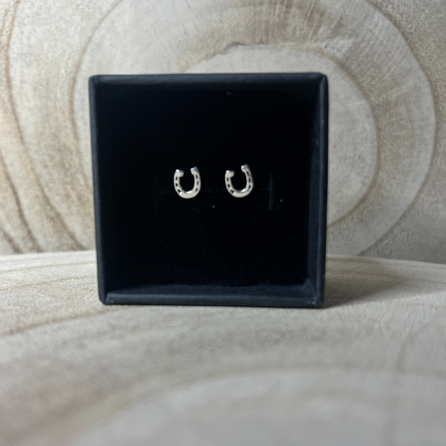 Pair of Sterling Silver Horseshoe Ear Studs