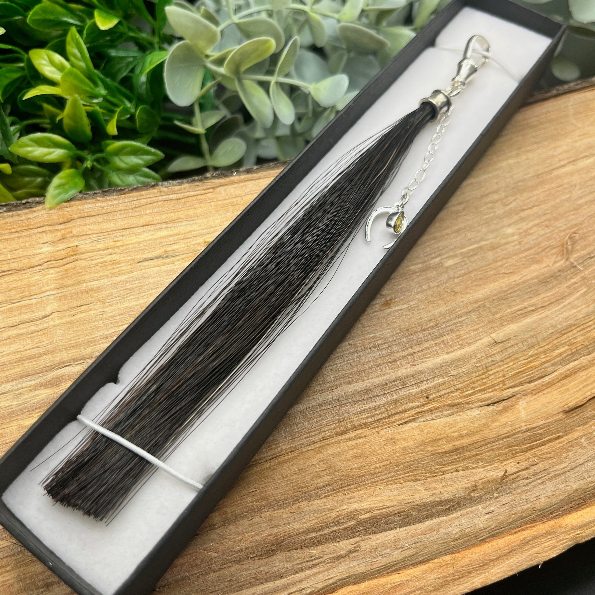 Horse hair tassel in jewellery box